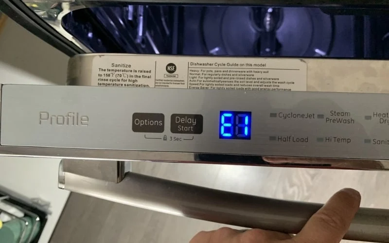 5 Common Reasons Why Dishwasher is Displaying the E1 Error Code